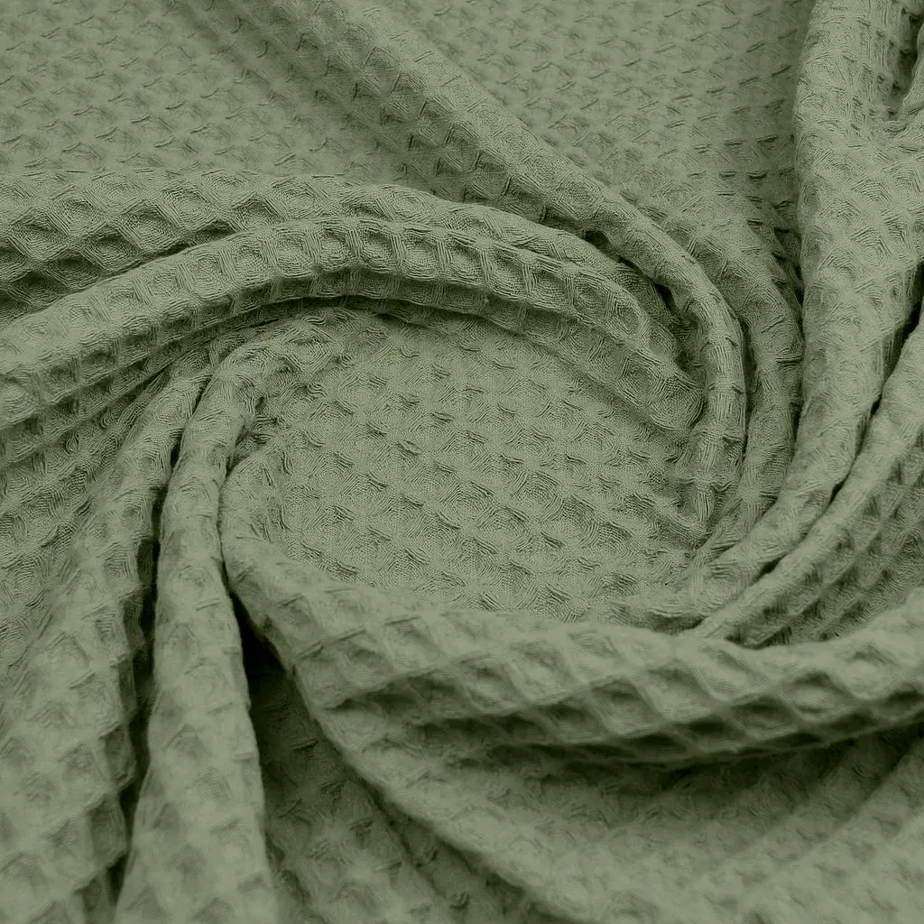 Плед покривало Cosas Olive Greek Waffle 230х240 см вафельне (Blanket_53Olive_GreekWaffle_230x240) - фото 3