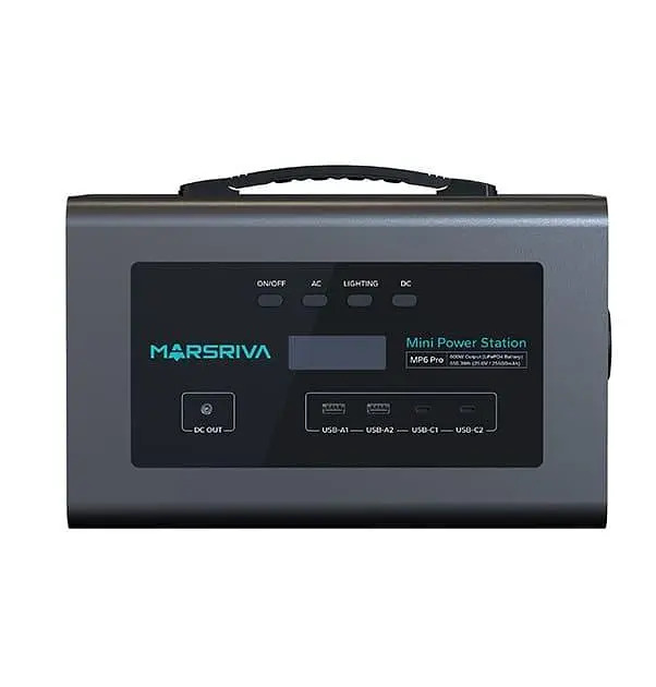 Зарядна станція Marsriva MP6Pro (655.3 Вт/г) 600W / 600 Вт / 655.3 Вт/ч / LiFePO4 (MP6Pro_MARSRIVA) UA - фото 2