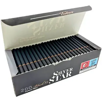 Гільзи для цигарок Silver Star Carbon Black Tube X-Long 24 мм 200 шт. - фото 4