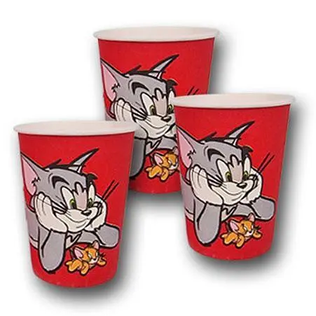 Паперовий одноразовий стакан з малюнком об'єм 250 мл "Tom and Jerry" Маестро 50 шт/уп. - фото 2