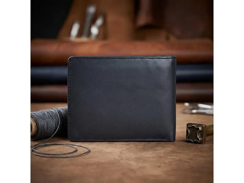 Чоловічий портмоне з натуральної шкіри Cortina 5051 nero Чорне 12,5х9,5 см TONY PEROTTI acs0032352 - фото 8