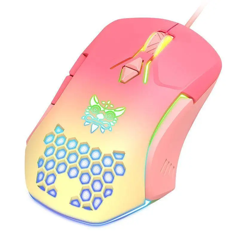 Компьютерная мышка Onikuma C15 с RGB подсветкой и 800-6400 DPI проводная для ПК и ноутбука - фото 3