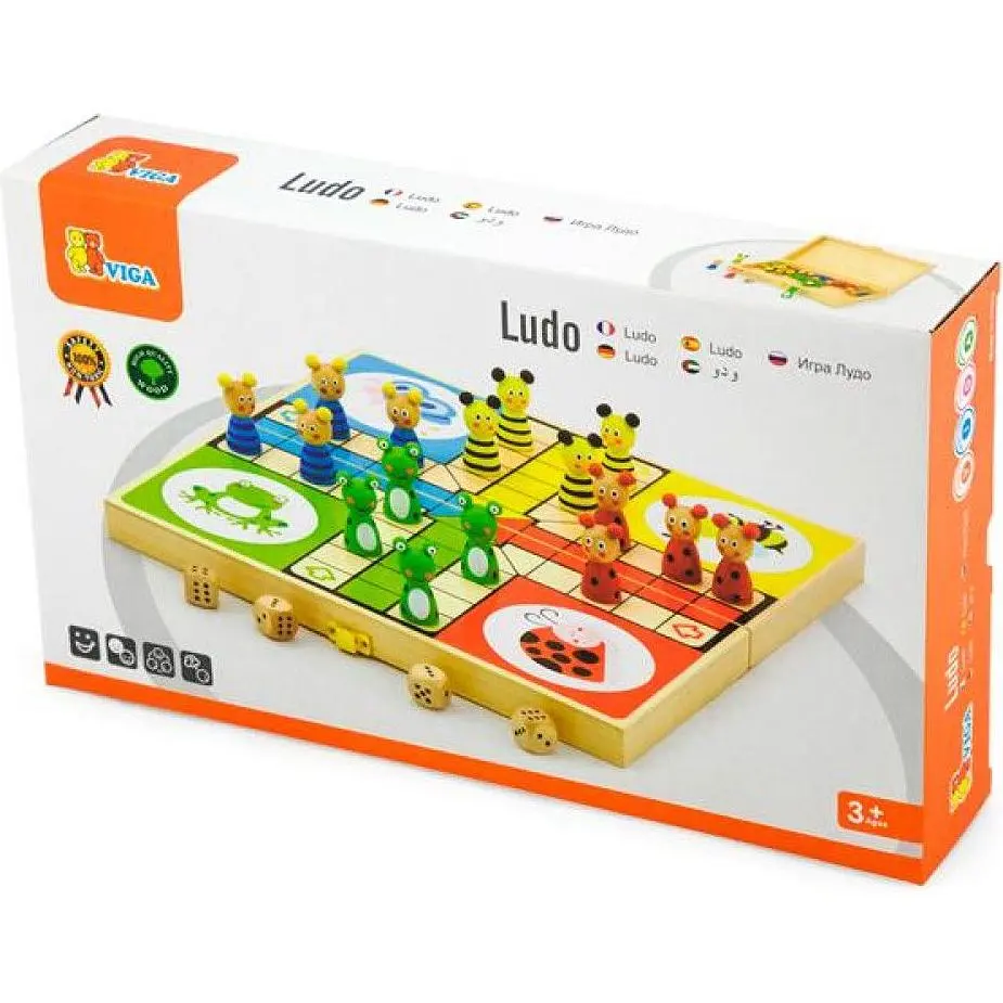 Дерев'яна настільна гра Viga Toys Лудо (50064) - фото 4