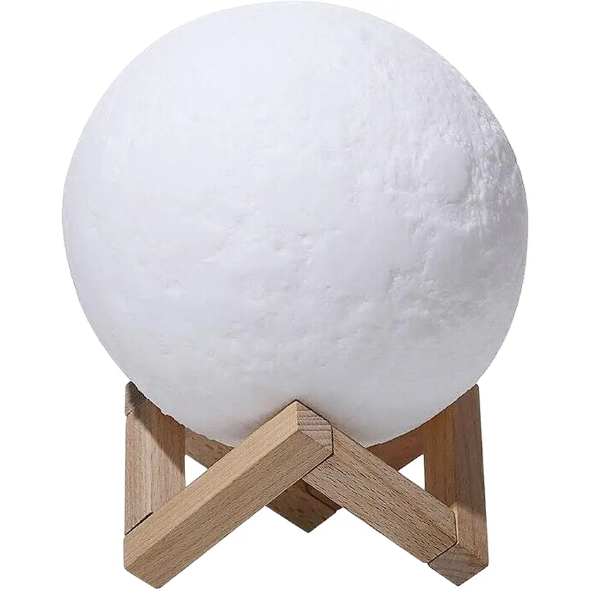 Ночник UFT RGB Moon light 3D Луна на подставке 11 см 5 режимов света - фото 2
