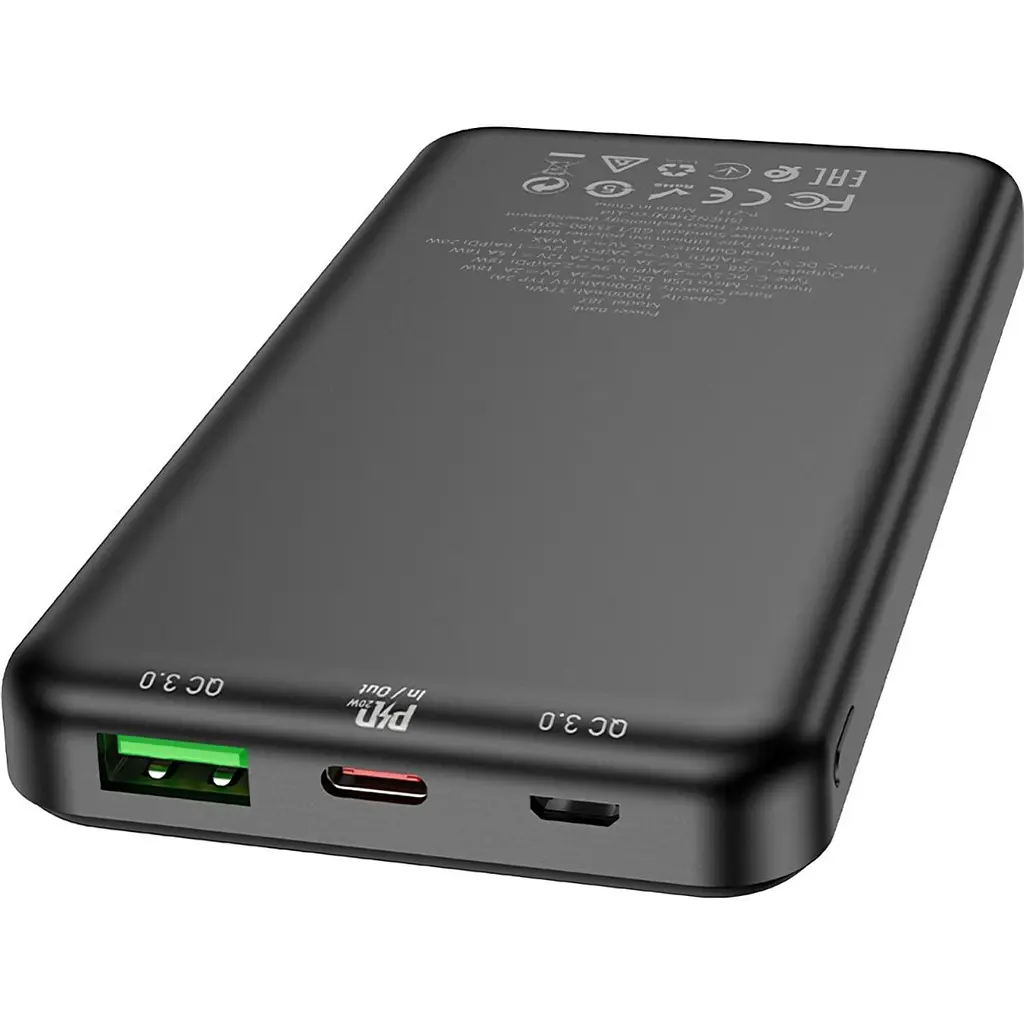Зовнішній акумулятор Hoco J87 Tacker 10000mAh 20W Black [761019] [126607] - фото 4