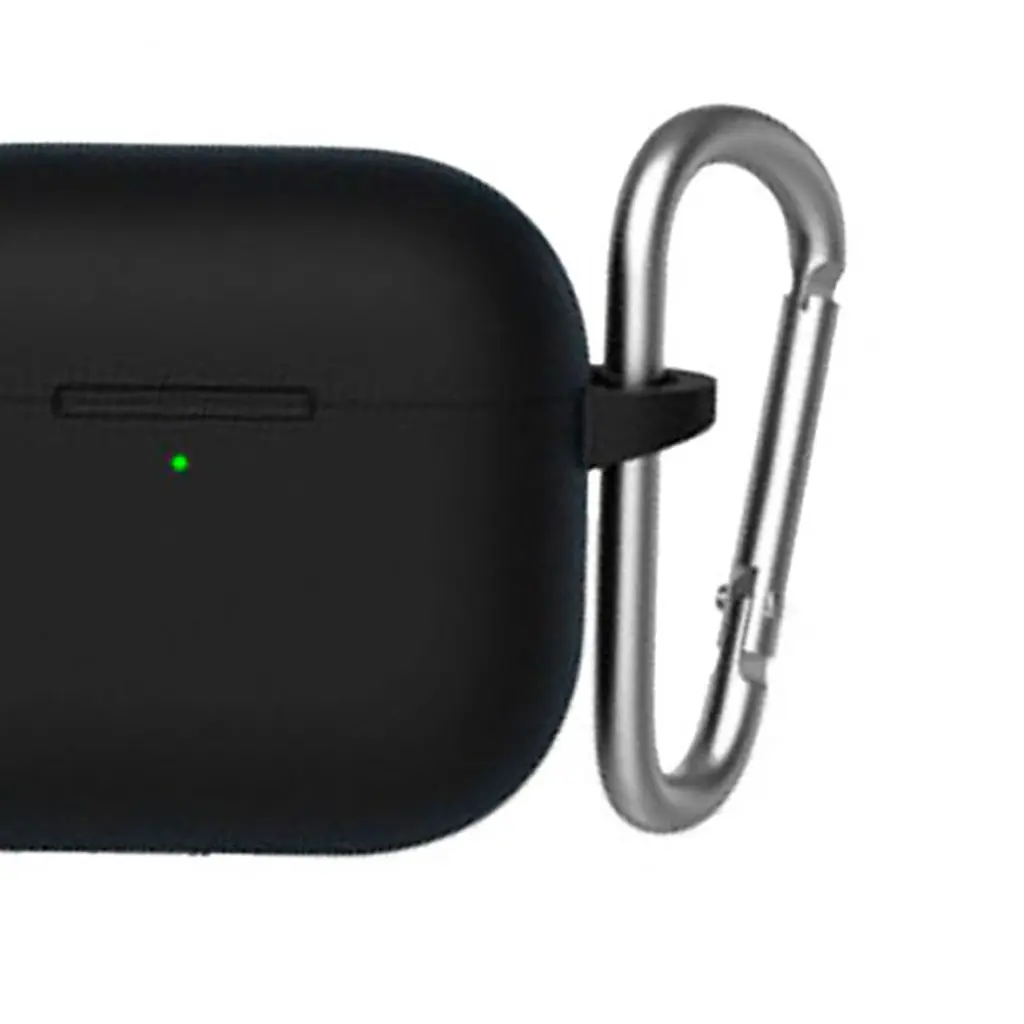 Чохол Blueo Liquid Silicone Case + Carbine для Apple AirPods 3 Black [64692] - фото 3