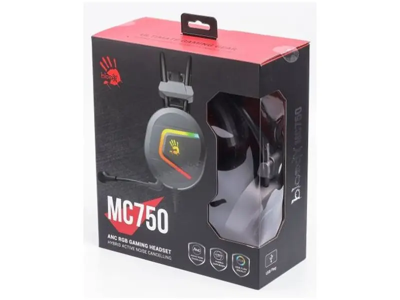 Навушники з мікрофоном A4Tech MC750 Bloody (Grey) - фото 6