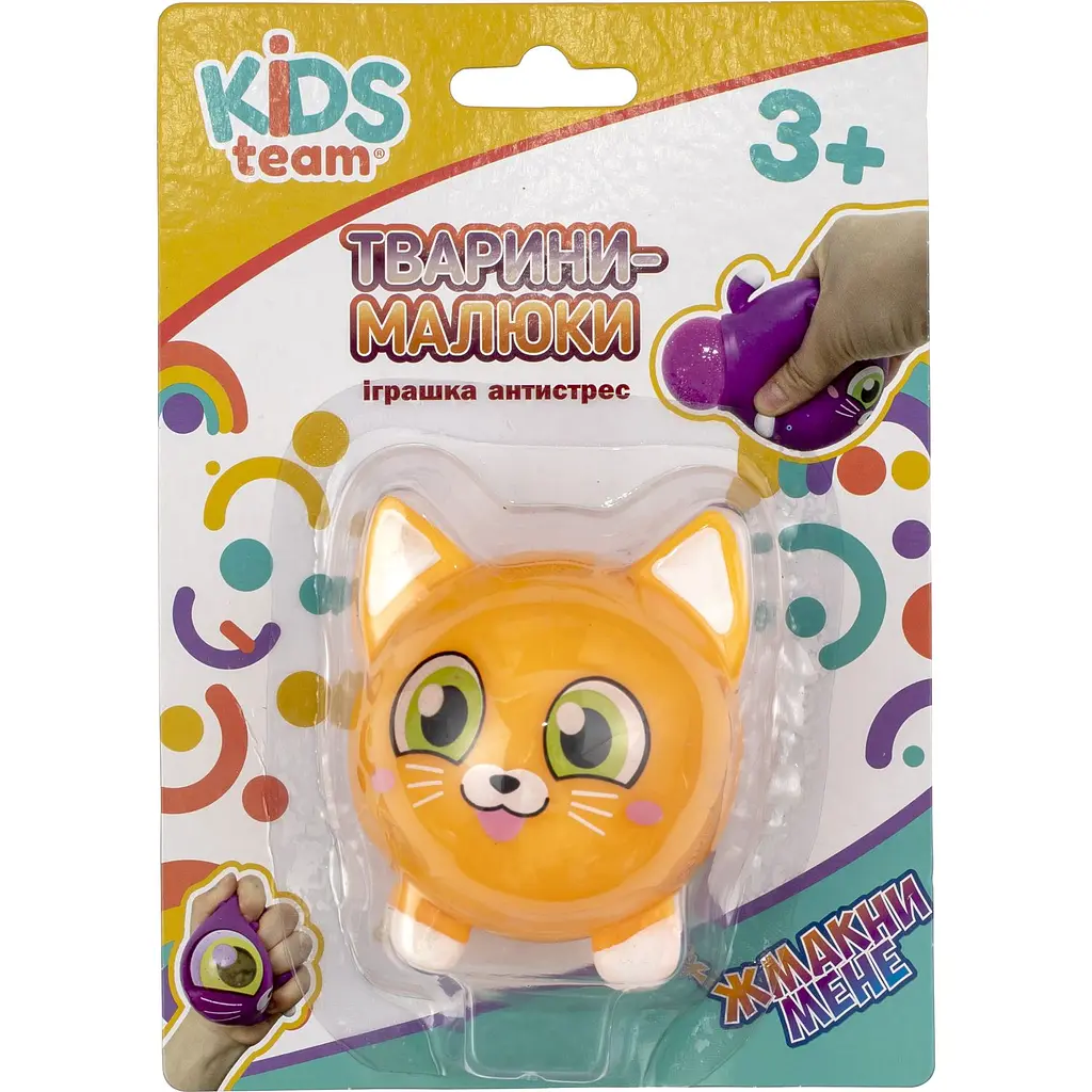 Игрушка-антистресс Kids Team Животные-малыши Малыш котенок оранжевая (CKS-10500_1) - фото 3