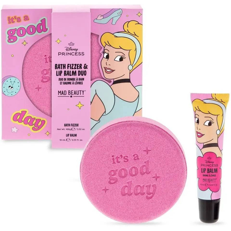 Набір Mad Beauty Disney Princess Express Yourself бомбочка та бальзам для губ Попелюшка 10 мл - фото 2