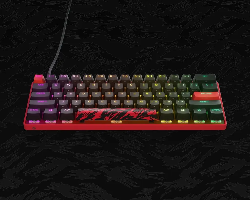 Клавіатура ігрова оптична SteelSeries Apex 9 TKL UA OptiPoint Mini Faze Clan (64853) - фото 2