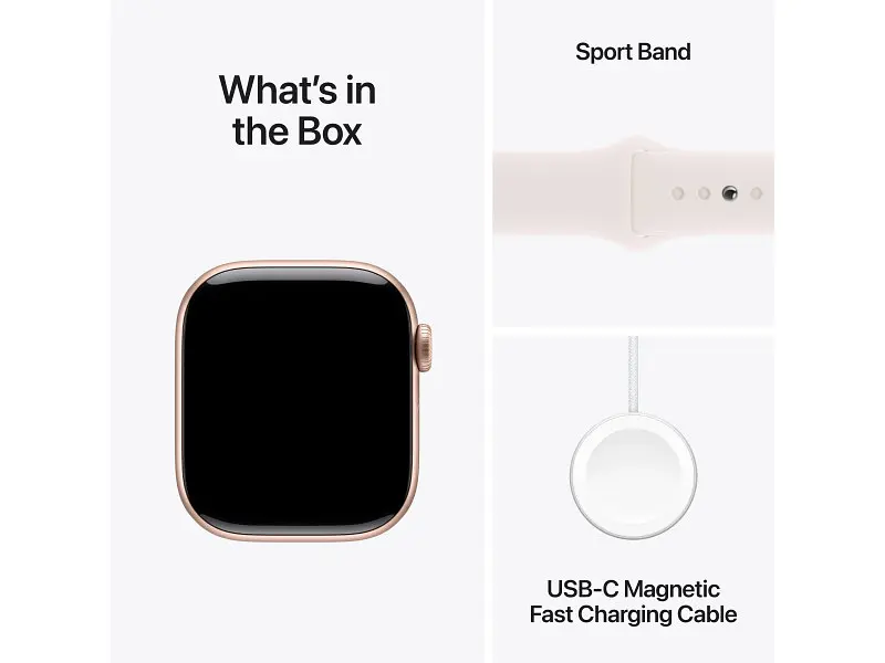 Смарт-годинник Apple Watch Series 10 GPS 46mm Rose Gold Alu. Case w. Light Blush Sport Band - M/L (MWWU3) - фото 8
