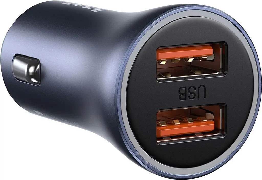 Автомобільний зарядний пристрій Baseus Golden Contactor Pro Dual Quick Charger U+U Gray (CCJD-A0G) [73371] - фото 2