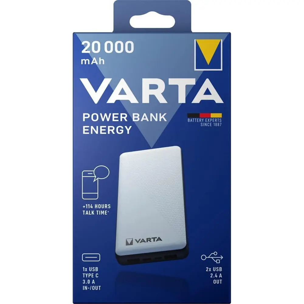 Зовнішній акумулятор (павербанк) Varta Power Bank 20000 мАг (57978) - фото 3