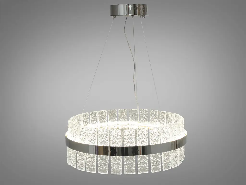 Люстра стельова LED Diasha 828/500CH 66W, хром, для спальні, кришталь, регульована висота - фото 2