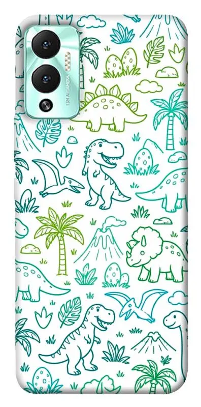 TPU чохол Demsky Dino pattern для Infinix Hot 12 Play