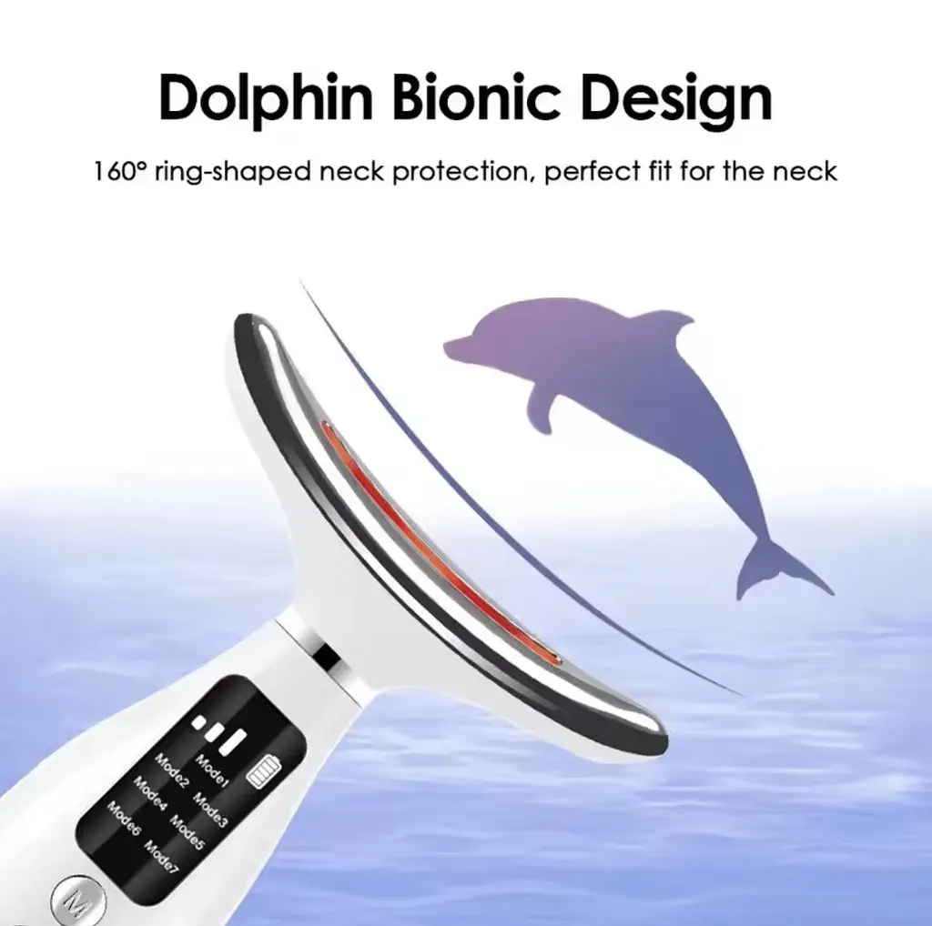  Масажер для шиї та обличчя з підігрівом NeckLift Pro 7 в 1 LED - фото 12