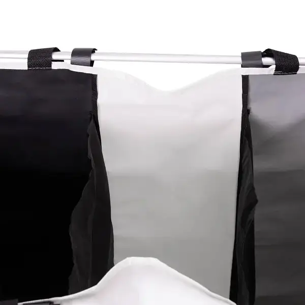 Корзина для белья Yiwu HP-41-4 текстильная на 3 секции 65х40х58 см - фото 10