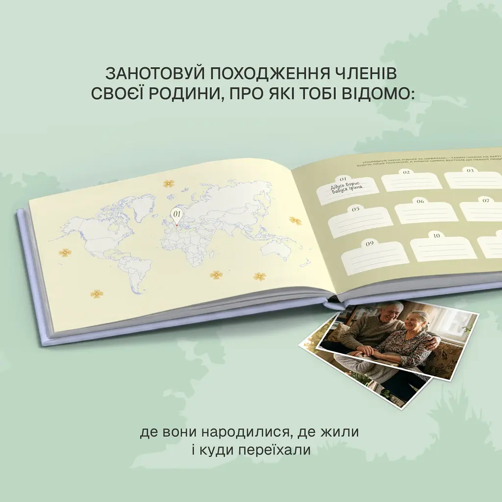 Книга-фотоальбом «Книга нашого роду» блакитний - фото 9