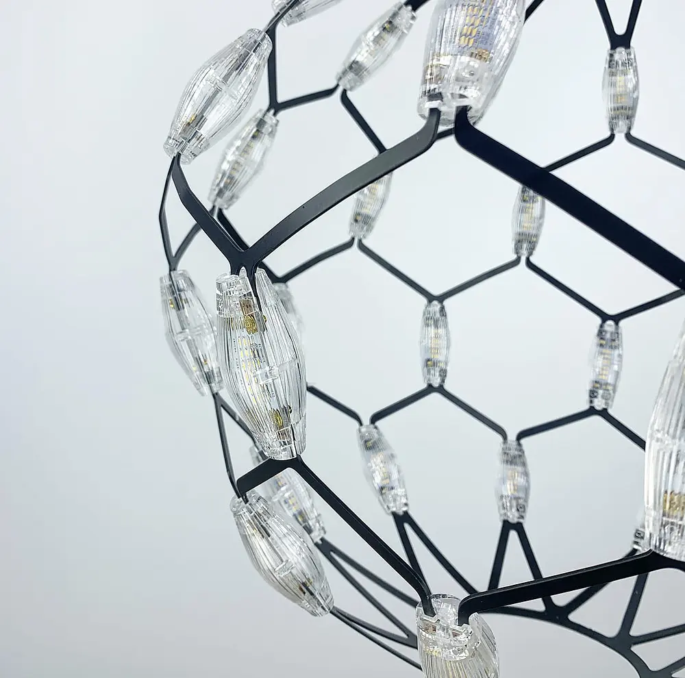 Светильник в форме купола черного цвета Ø 50 см Line F | Ст. D1289-500 BK - фото 5