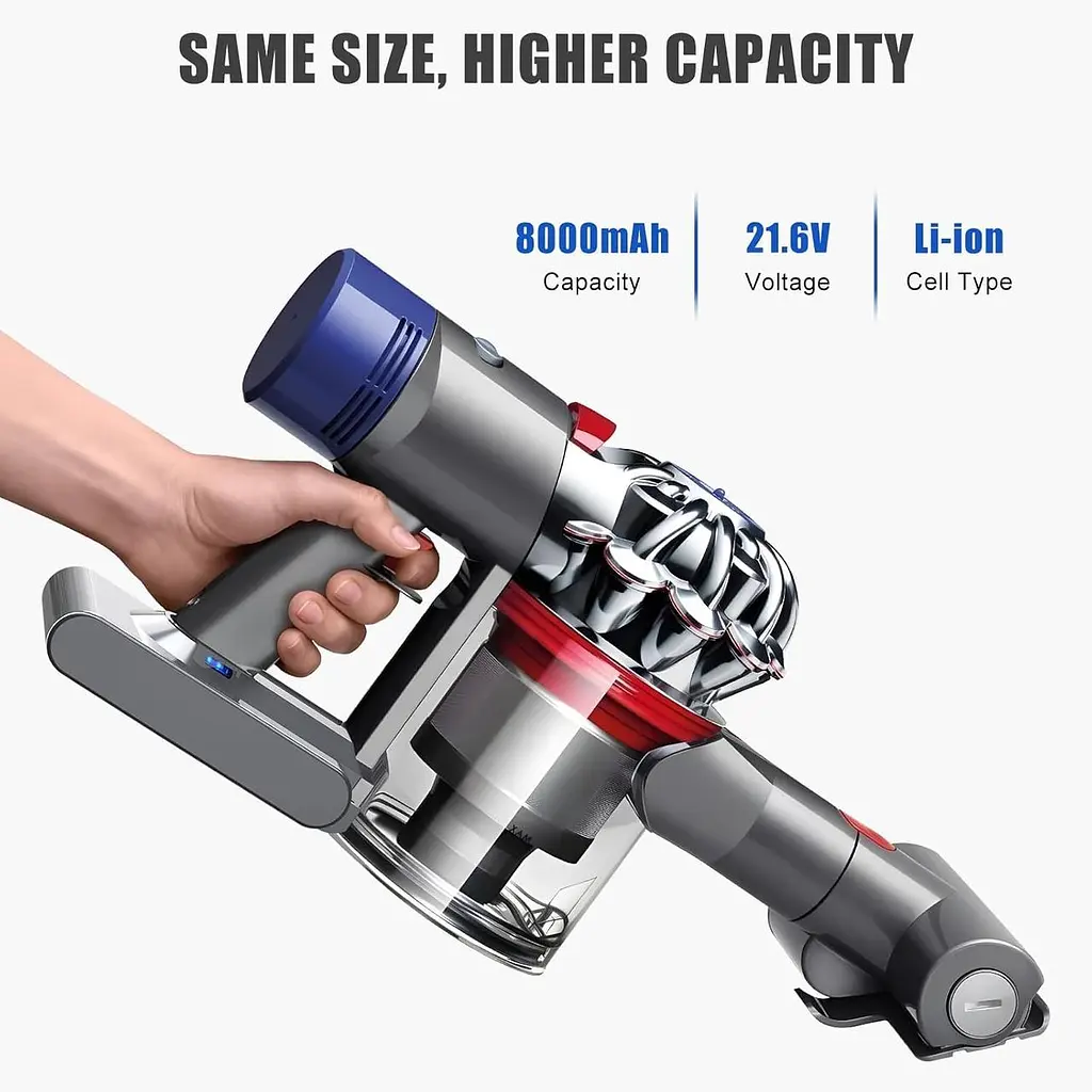 Акумулятор 8000 мА·год для пилососів Dyson V8 Absolute, Animal і Fluffy - фото 6