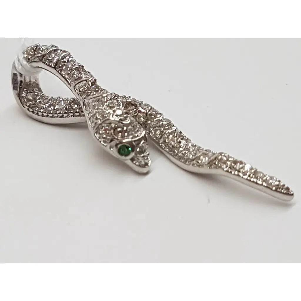 Серебряная подвеска Silvex 925 Змейка с фианитами. П2ФИ/312 - фото 2