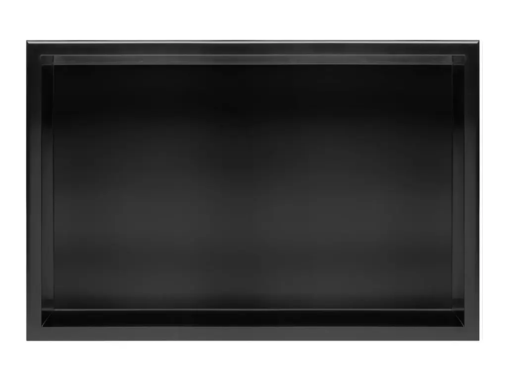 Встраиваемая полка Rea 30x60 black matt с ободком REA-05605, Черный матовый - фото 2