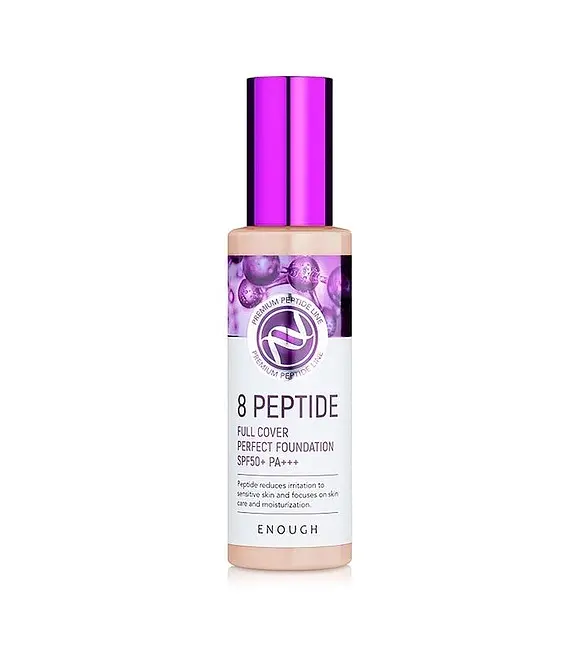 Тональний крем для обличчя Пептиди 8 Peptide Full Cover Perfect Foundation SPF50+ PA+++ (23) Enough 100 мл