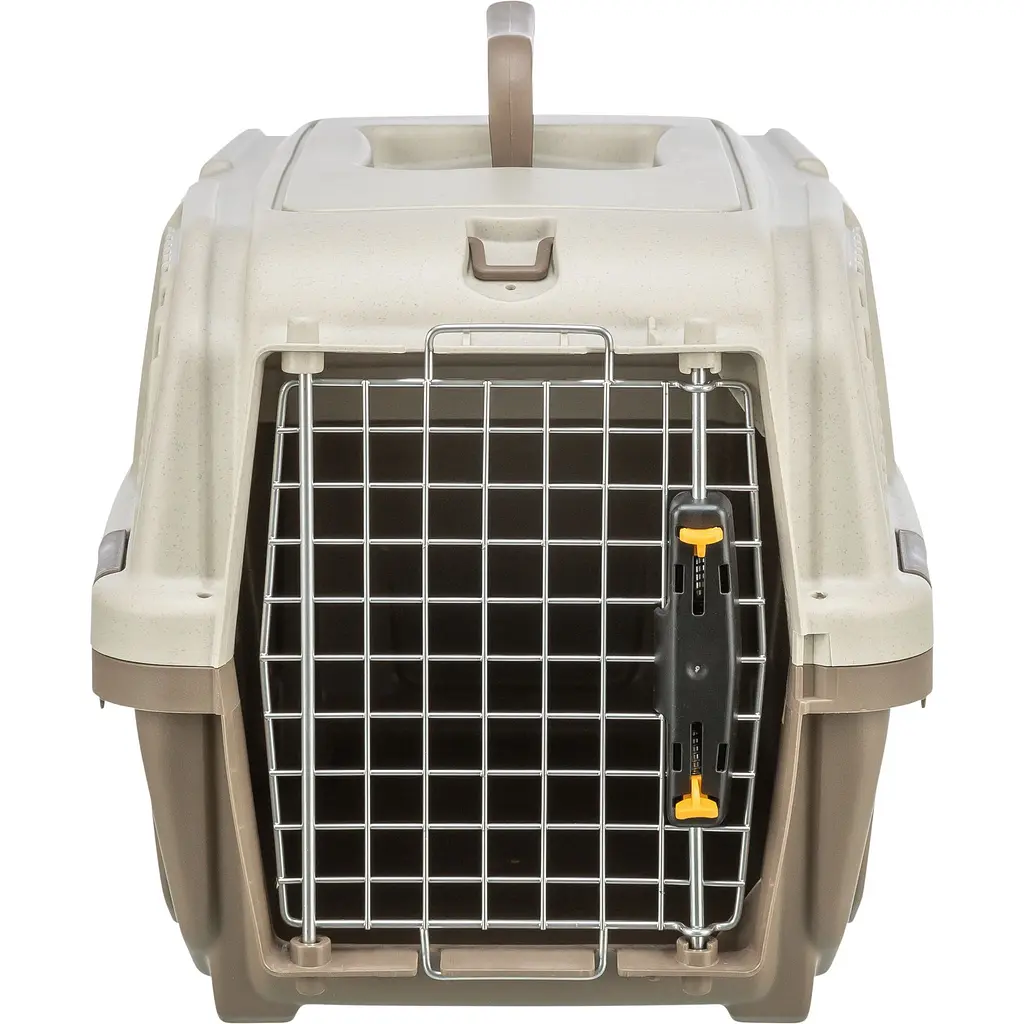 Контейнер-переноска Trixie для собак та котів Skudo 1 вагою до 12 кг пластик розмір XS 30x32x49 см коричнева  - фото 2