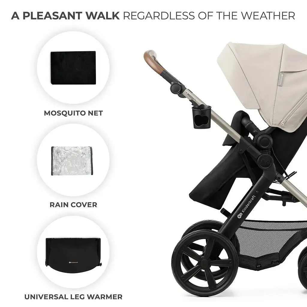 Універсальна коляска 3 в 1 Kinderkraft Moov 2 Moonlight Gray (KSMOOV02GRYEV00) - фото 11