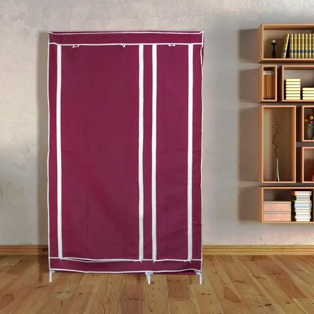 Тканинна шафа для речей Storage Wardrobe 88105 складаний гардероб 2 секції, 105 х 45 х 170 см - фото 4