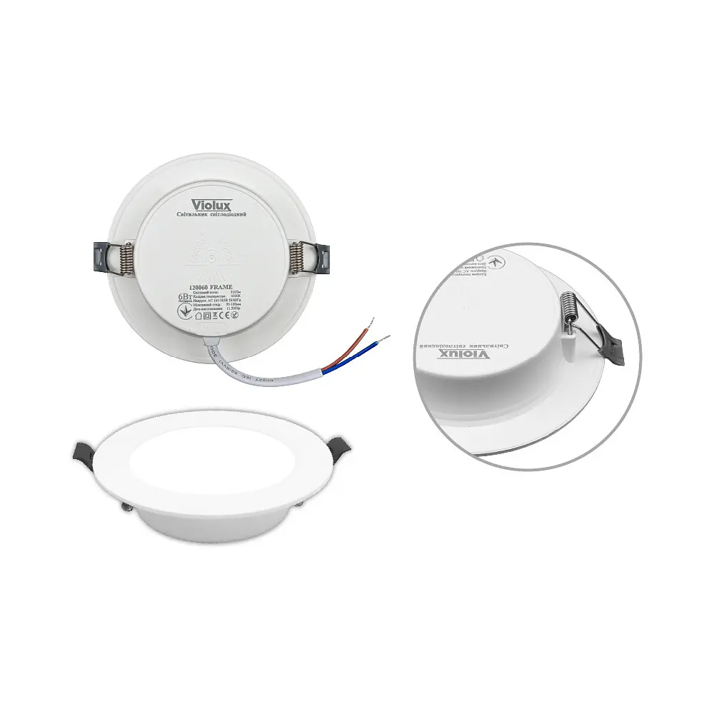 Світильник LED даунлайт Violux FRAME 6W 4200K круг IP20 ( 120060 ) - фото 3