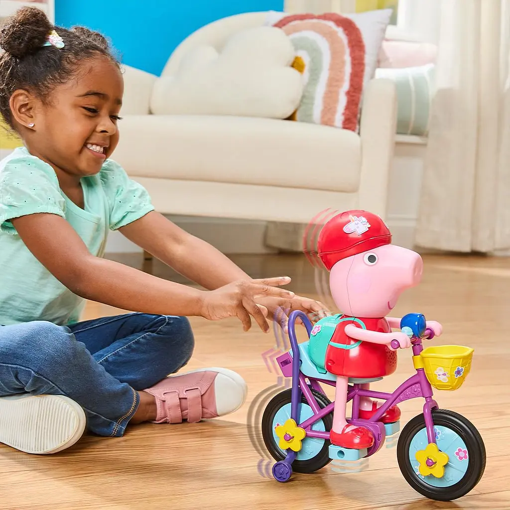 Інтерактивний ігровий набір PEPPA FIGURINES – ПЕППА НА ВЕЛОСИПЕДІ Peppa Pig G2177 - фото 10