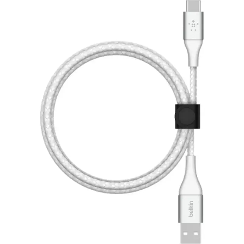 Дата кабель USB 2.0 AM to USB-C 1.0m braided white Belkin (CAB002BT1MWH) - фото 4