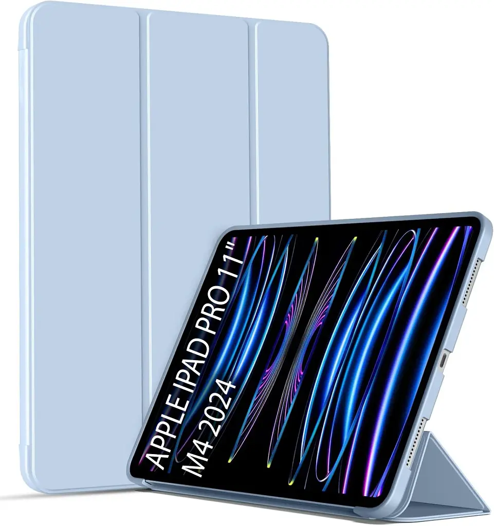 Чохол до планшета BeCover Tri Fold Soft TPU Silicone Apple iPad Pro 11" M4 2024 Light Blue (711748) - фото 2