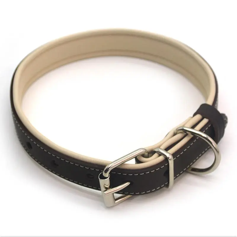 Нашийник для собак Zoo-hunt шкіряний подвійний ОД Soft коричневий+бежевий 1,8/28-36 см - фото 5