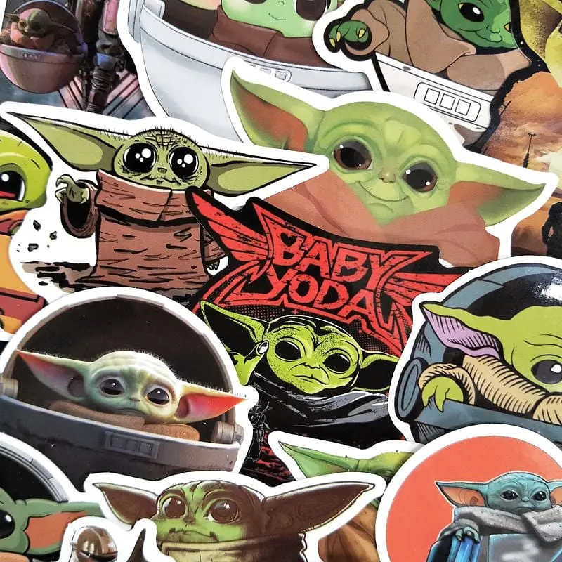 Стікерпак GeekLand Baby Yoda 50 штук - фото 4