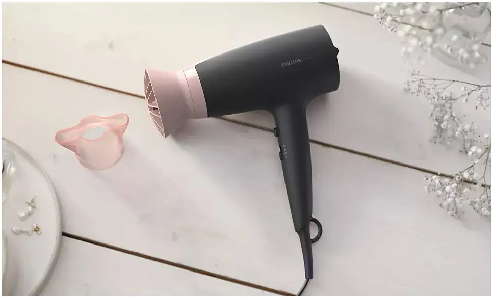Фен для волосся Philips 3000 Series, чорний з рожевим (BHD350/10) - фото 3