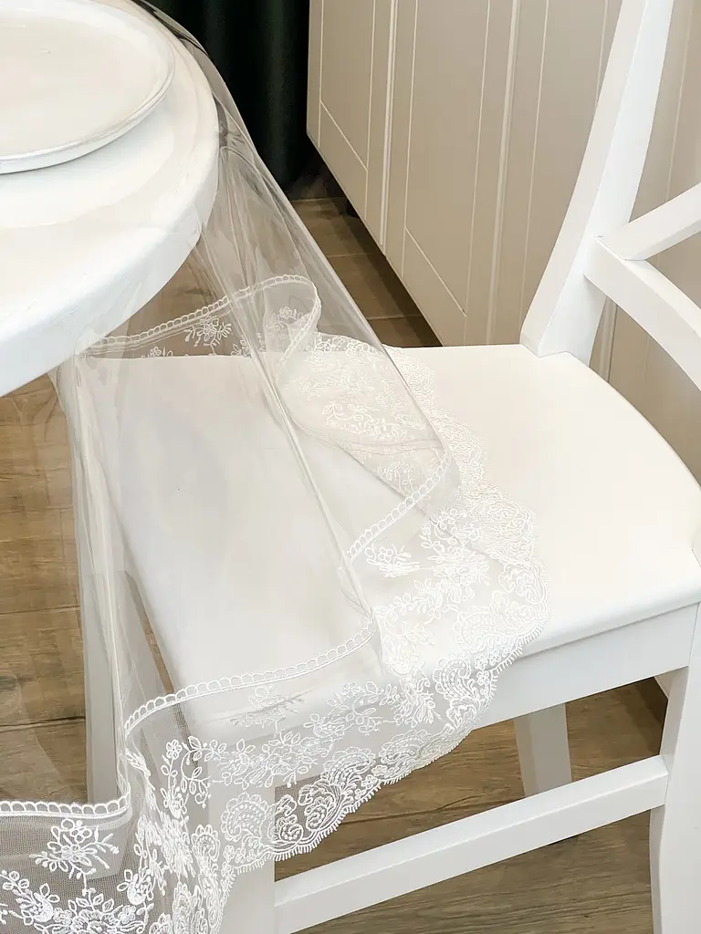 Силиконовая скатерть с молочным кружевом Блюмарин 15 см 350х110 см - фото 7