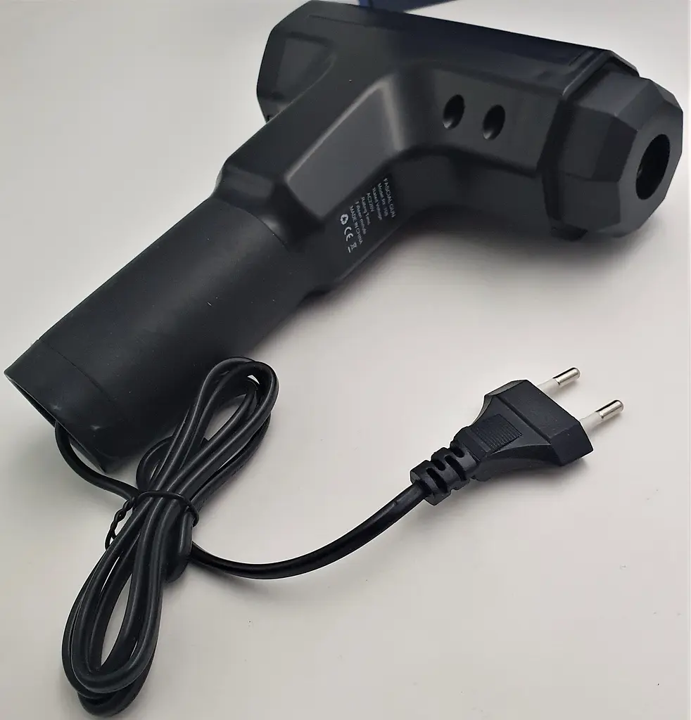 М'язовий масажер для тіла ручний 220V портативний 4 насадки Fascial Gun RF-709 чорний - фото 3