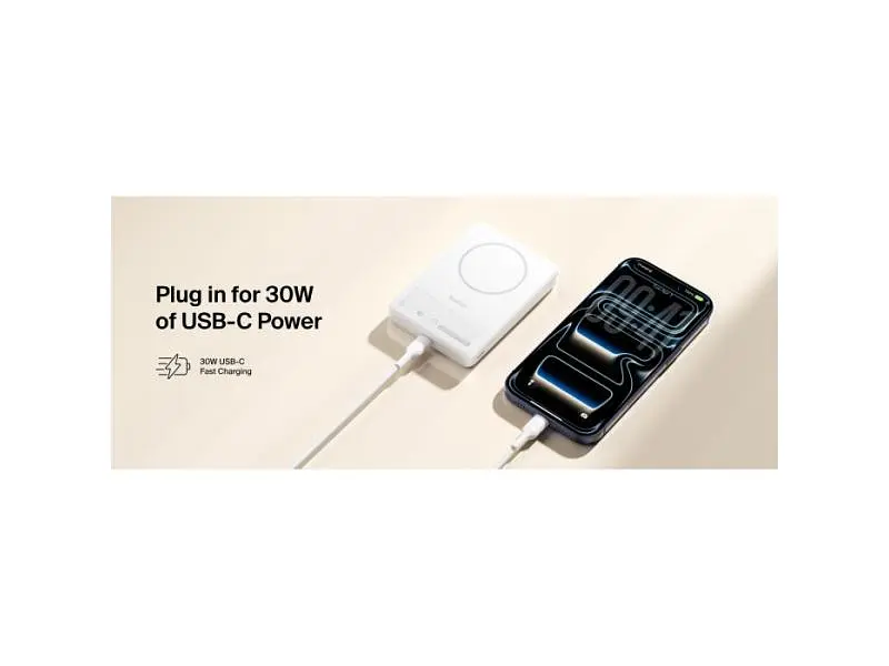 Зовнішній акумулятор (Power Bank) Belkin BoostCharge Slim Magnetic 10000mAh 30W with Kickstand White (BPD016HQWH) - фото 9