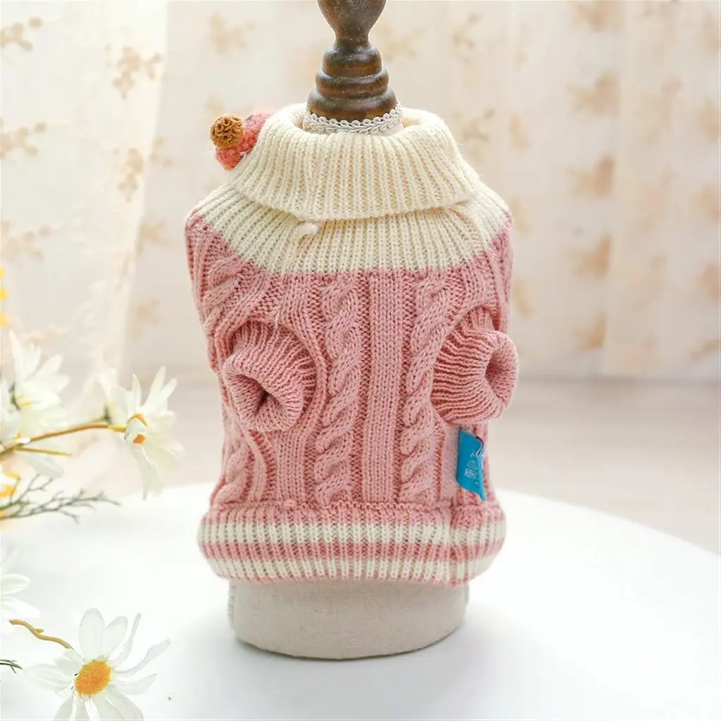 В'язаний светр Derby Classic Dog Winter Sweater Blue для собак, котів і цуценят, M Блакитний - фото 7