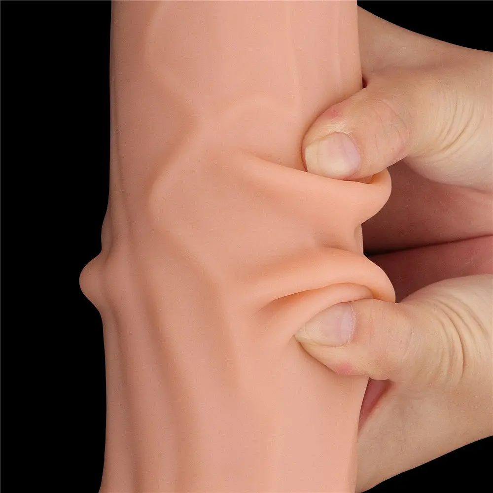 Фаллоимитатор LoveToy Sliding-Skin Dual Layer Dong King Sized 31 см телесный - фото 15