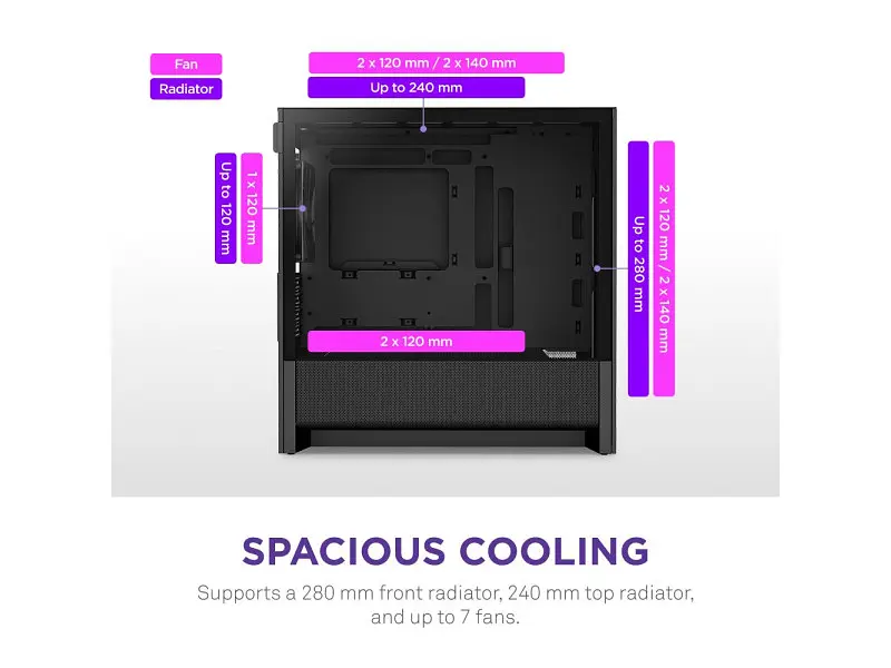 Корпус NZXT H3 Flow Black (CC-H31FB-01) - фото 4
