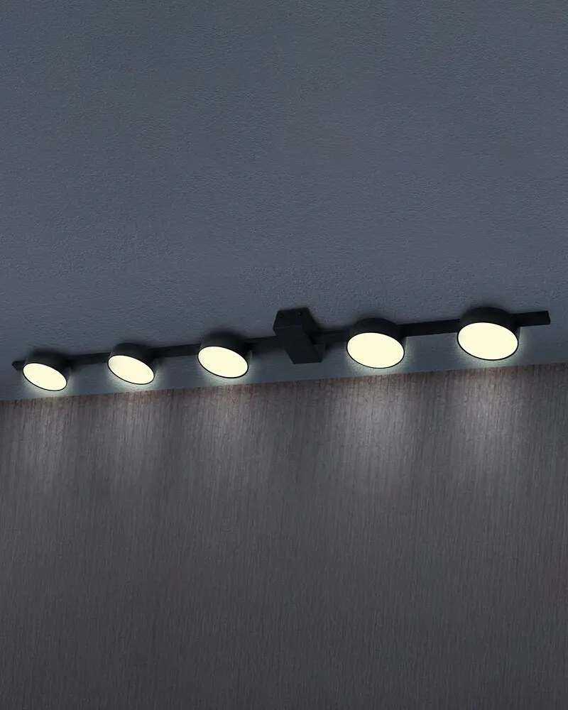 Світильник стельовий, люстра Goldlux 326270 Joy GX53 5x10W 4000K 660Lm IP20 Чорний - фото 2