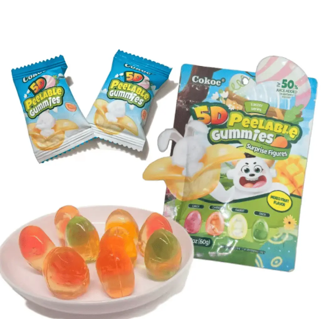 Желейні цукерки Cokoc 5D Peelable Gummies Mixed Fruit Flavor 60г - фото 3
