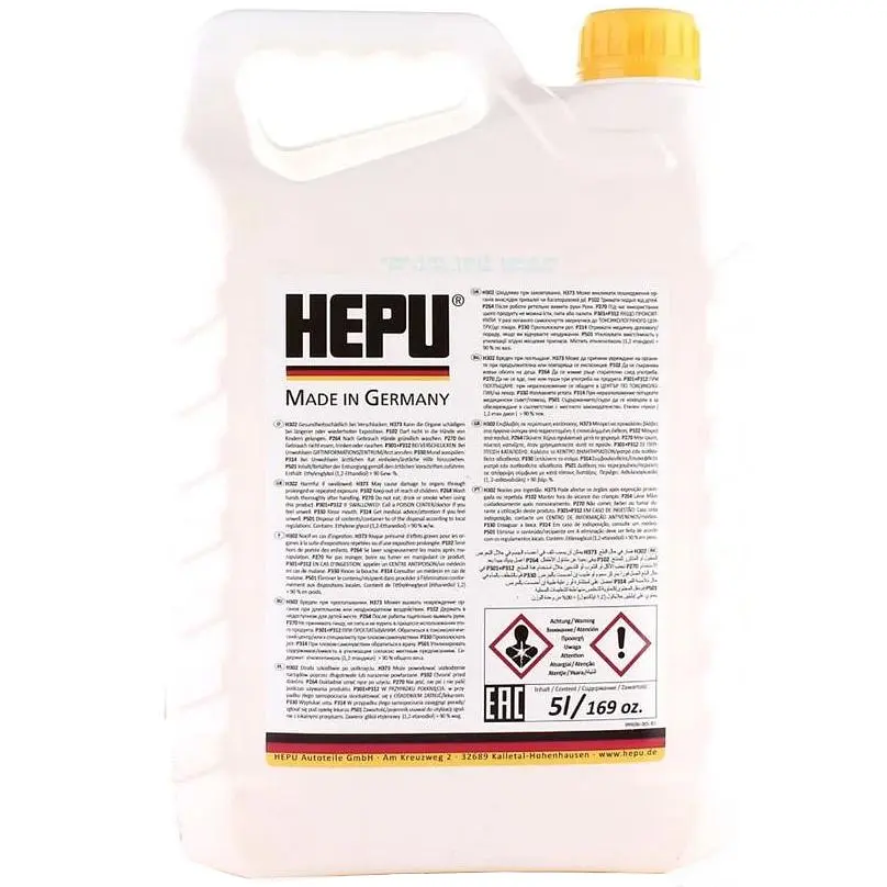 Антифриз Hepu G11 Концентрат желтый 5л - фото 2