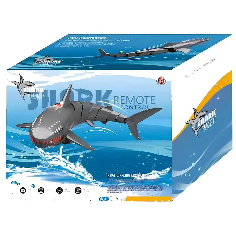 Лодка на радиоуправлении SHT FY666 Shark 2.4G Grey - фото 2