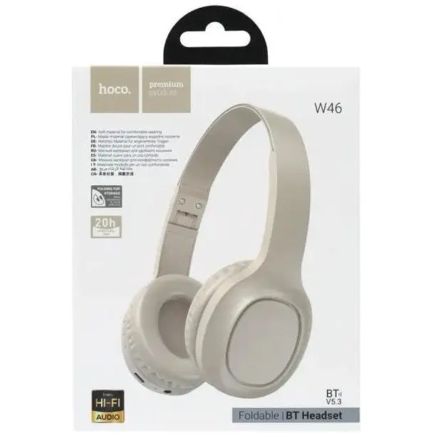 Наушники беспроводные накладные Hoco W46 белые - фото 4