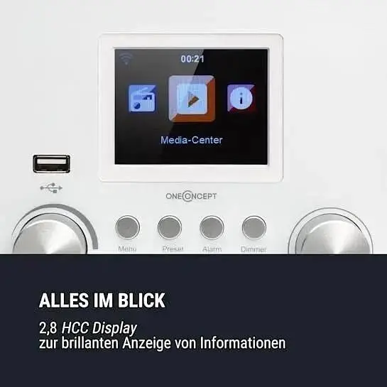 Интернет-радио проигрыватель OneConcept Streamo Cube (10034058) - фото 4