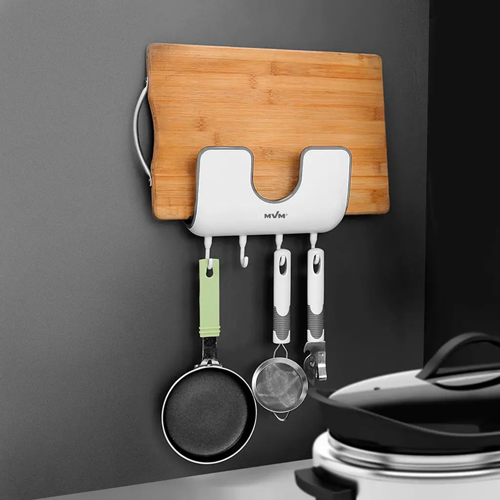 Тримач настінний МВМ My Home, білий із сірим (KP-10 WHITE/GRAY) - фото 3